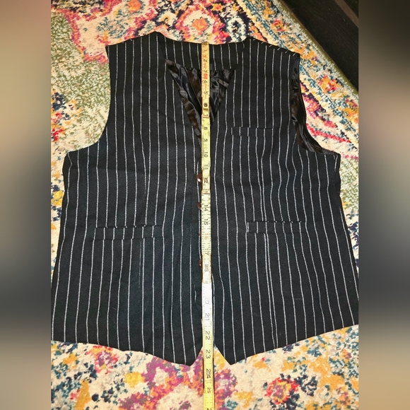 😍100% COTTON ADJUSTABLE VEST *VINTAGE TUX VEST SZ M (8/12)😍 MEASUREMENTS IN PI - Picture 5 of 9